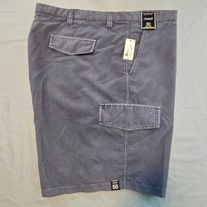 Roundtree & Yorke 50 Big Man Smoky Blue Cargo Shorts 9" inseam NWT $69 L866